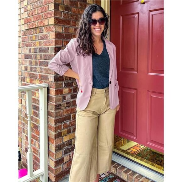 Blazers Jackets Dressy 3/4 Sleeve light Purple - Picture 5 of 6